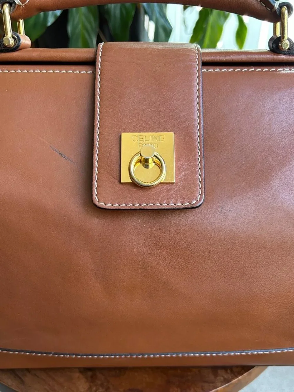 CELINE Smooth Calfskin Doctor Frame Bag British Tan 👜 - Picture 12 of 13